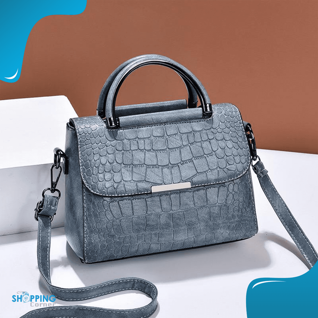 Best Price Mist Blue Crocodile Leather Shoulder Bag For Girls And Ladies In  Bangladesh H9050